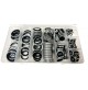 165 RONDELLE AUTOCENTRATE INCOLLATE METRICHE METALLO ZINCATO CON O-RING IN GOMMA