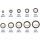 165 RONDELLE AUTOCENTRATE PIATTE METRICHE METALLO ZINCATO CON O-RING IN GOMMA