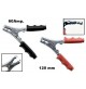 2 PINZE X CAVI BATTERIA AUTO E MOTO 120mm 60A 1 COPPIA ROSSO/NERA MANICI ISOLATI