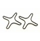 2 RIDUTTORE RIDUZIONE 4 PUNTE SMALTATA 130mm X FORNELLO CUCINE PIANO COTTURA GAS