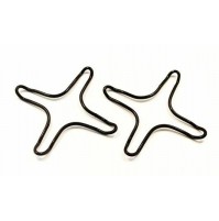 2 RIDUTTORE RIDUZIONE 4 PUNTE SMALTATA 130mm X FORNELLO CUCINE PIANO COTTURA GAS