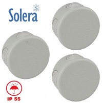 3 PZ SCATOLA CASSETTA DI DERIVAZIONE DA ESTERNO TONDA 70 X 35 mm A TENUTA STAGNA