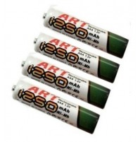 4 PILE BATTERIE MINISTILO AAA RICARICABILI Ni-Mh 1250 mAh 1200 CICLI DI RICARICA