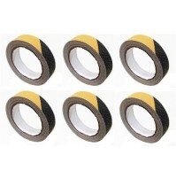 6 PZ NASTRO ADESIVO ANTISCIVOLO ANTI SDRUCCIOLO BICOLORE 5 MTX 25mm ANTI SCIVOLO