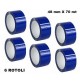 6 ROTOLI NASTRO ADESIVO DA IMBALLAGGIO BLU 48 mm X 70 METRI CONFEZIONE 6 PEZZI