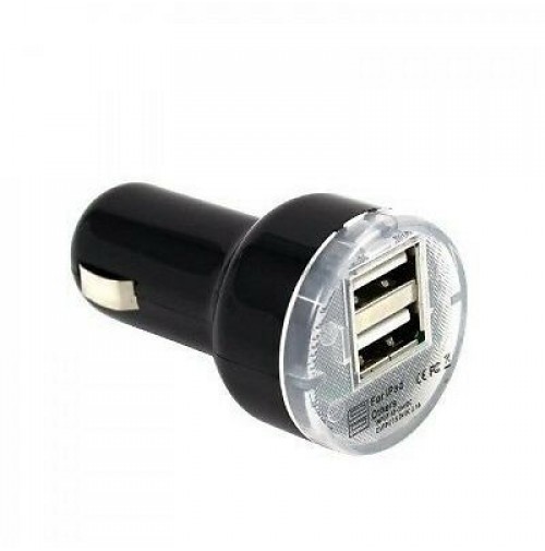 ADATTATORE CARICATORE DOPPIO 2 USCITE USB PER AUTO ACCENDISIGARI