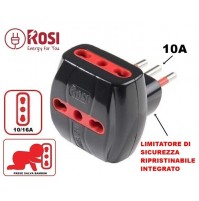 ADATTATORE MULTIPRESA SPINA 10A (PASSO PICCOLO) E TRE PRESE BIPASSO UNIVERSALI N