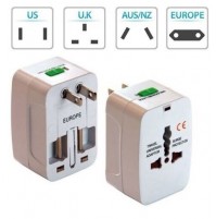 ADATTATORE RIDUTTORE CONVERTITORE X PRESE E SPINE ESTERE DA VIAGGIO 4 CONFIGURAZ