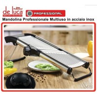 AFFETTATORE MULTIUSO PROFESSION. MANDOLINA IN ACCIAIO INOX 5 TAGLI CON SALVAMANI