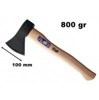 ASCIA ACCETTA SCURE SPACCALEGNA 800 gr MANICO IN LEGNO LAMA 100 mm