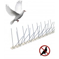 ASTA DETERRENTE ALLONTANA UCCELLI 50cm CON PUNTE IN ACCIAIO INOX ALTEZZA 11,5cm