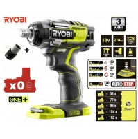 AVVITATORE AD IMPULSI BRUSHLESS DA 1/2 A BATTERIA 18V 270Nm BATTERIA ESCL. RYOBI