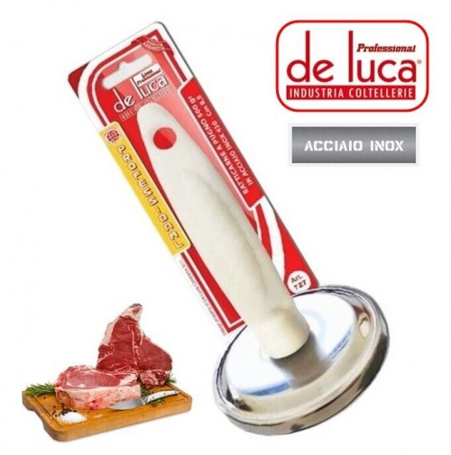 BATTICARNE A PUGNO IN ACCIAIO INOX 500gr DIAM. 85 mm  DEL LUCA