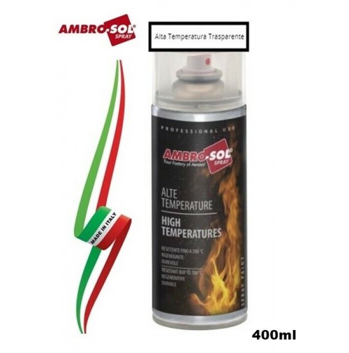 BOMBOLETTA VERNICE SPRAY ALTA TEMPERATURA TRASPARENTE 400ml AMBRO-SOL