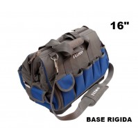 BORSA PORTA UTENSILI CON CINGHIA E MANICI BASE RIGIDA 10 TASCHE EST. + 18 INT.