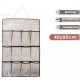 BOX CONTENITORE PIEGHEVOLE APPENDIBILE A 12 TASCHE CON FASCIA VELCRATA CM 40X90