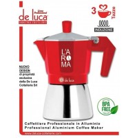 CAFFETTIERA PROFES. IN ALLUMINIO E ACCIAIO X PIANI A INDUZIONE 3 TAZZE  