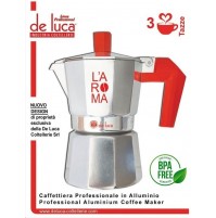 CAFFETTIERA PROFESSIONALE IN ALLUMINIO 3 TAZZE GUARNIZ. IN SILICONE 