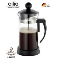 CAFFETTIERA TEIERA INFUSIERA A PISTONE STANTUFFO IN VETRO BOROSILICATO 350ml 3TZ