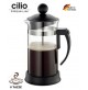 CAFFETTIERA TEIERA INFUSIERA A PISTONE STANTUFFO IN VETRO BOROSILICATO 800ml 6TZ