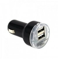  CARICATORE ADATTATATORE  DOPPIO 2 USCITE USB PER AUTO ACCENDISIGARI 12 VOLT