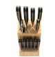 CEPPO IN LEGNO PORTA COLTELLI  E FORBICE 12 PEZZI 