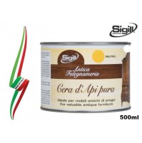 CERA D'API PURA NEUTRA SOLIDA IN BARATTOLO 500ml X LUCIDARE E PROTEGGERE 