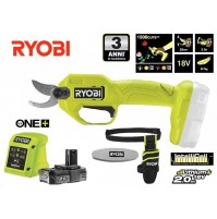 CESOIA FORBICE DA POTA A BATTERIA 18V 2.0Ah + FONDINA CON CINTURA + PIETRA RYOBI