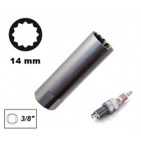 CHIAVE A BUSSOLA 3/8 X CANDELE DA 14 mm LUNGHEZZA 65 mm CON GRAFFE INTERNE CR-V