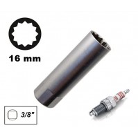 CHIAVE A BUSSOLA 3/8 X CANDELE DA 16 mm LUNGHEZZA 65 mm CON GRAFFE INTERNE CR-V