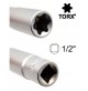 CHIAVE A BUSSOLA LUNGA 80 mm PROFILO INTERNO TORX FEMMINA ATTACCO DA 1/2 MIS. E8