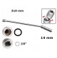 CHIAVE A BUSSOLA PER CANDELE CON SNODO DA 14 mm ATTACCO DA 3/8 LUNGHEZZA 310 mm