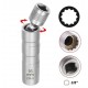 CHIAVE A BUSSOLA X CANDELE CON SNODO DA  16 mm ATTACCO DA 3/8 PROFILO POLIGONALE
