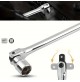 CHIAVE MANICO A LEVA SNODATO PER CHIAVI A BUSSOLA ATTACCO 1/2  - 380 mm CHROME-V