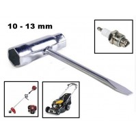 CHIAVE X CANDELA DI MOTOSEGA DECESPUGLIATORE TAGLIAERBA DOPPIA MISURA 10 - 13 mm