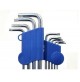 CHIAVI TORX LUNGHE AD ELLE CON FORO SET 9 PEZZI T10 - T50 ACCIAIO CHROM VANADIUM