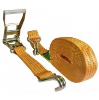 CINGHIA CON GANCI -TENSIONE A CRICCHETTO FISSA CARICHI PESANTI 10 MT. 1500 KG