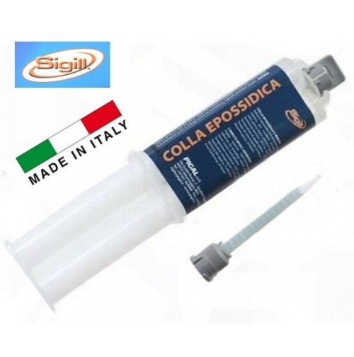 COLLA EPOSSIDICA EXTRA FORTE 25ml CON SIRINGA DOSATORE  SIGILL  MADE IN  ITALY