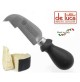 COLTELLO A UNCINO X FORMAGGIO CON LAMA IN ACCIAIO INOX TEMPERATO 