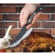 COLTELLO CUOCO LAMA IN ACCIAIO CM 15 E MANICO LEGNO + FODERO 