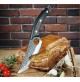 COLTELLO CUOCO LAMA IN ACCIAIO CM 15 E MANICO LEGNO + FODERO 