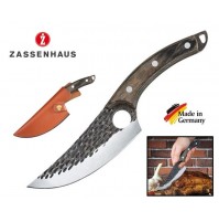 COLTELLO CUOCO LAMA IN ACCIAIO CM 15 E MANICO LEGNO + FODERO 