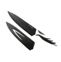 COLTELLO CUOCO LAMA IN ACCIAIO DA 195 mm RIVESTIMENTO ANTIBATTERICO CON FODERO