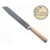 COLTELLO DA PANE LAMA INOX 190 mm  MANICO IN BAMBU' 