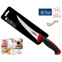 COLTELLO DISOSSO CURVO LAMA ACCIAIO INOX CM 16 LINEA HO.RE.CA+ SPESS.3mm DE LUCA