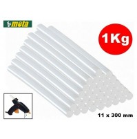 CONF. 1 Kg STICK DI COLLA X PISTOLA INCOLLATRICE A CALDO 11 X 300 mm TRASPARENTE