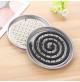 CONTENITORE IN METALLO CROMATO PER SPIRALI ZAMPIRONI ANTI ZANZARE E INCENSO 14cm