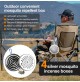 CONTENITORE IN METALLO CROMATO PER SPIRALI ZAMPIRONI ANTI ZANZARE E INCENSO 14cm
