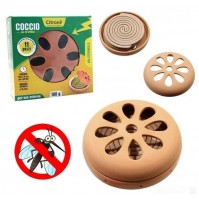 CONTENITORE IN TERRACOTTA COCCIO X SPIRALI ZAMPIRONI ANTI ZANZARE + 10 RICARICHE