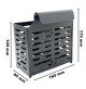 CONTENITORE PORTA POSATE IN ACCIAIO SMALTATO 160 X 85 x H140 mm PORTAPOSATE